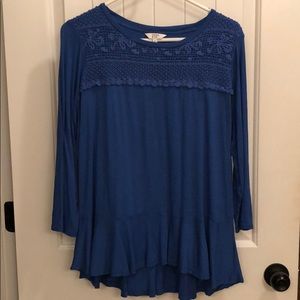 Royal Blue Peplum Top